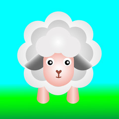 Hapy sheep cartoon