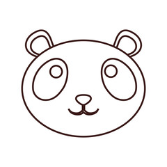 kawaii goggle bear face icon over white background. vector illustration