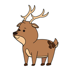 deer cute animal cartoon icon image vector illustration design 