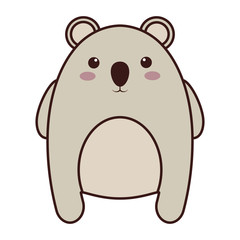 kawaii animal icon over white background. vector illustration