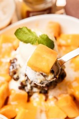 shaved ice with mango