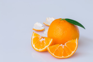 Orange fruit isolated on white background