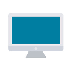 monitor computer icon over white background. vector illustration