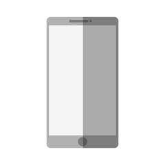 smartphone device icon over white background. vector illustration