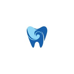 abstract tooth wave logo