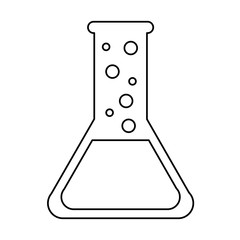 chemical flask icon over white background. vector illustration