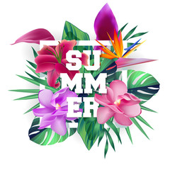 Design banner with Happy summer logo.