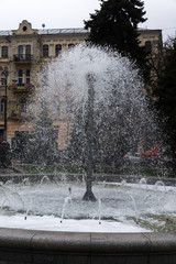 fountain in the city center