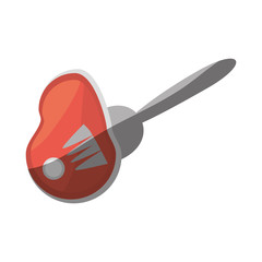 beef fork food picnic vector illustration eps 10