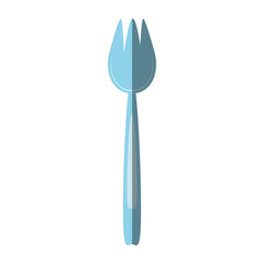 fork utensil kitchen shadow vector illustration eps 10