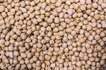 Peeled hazelnuts background