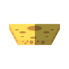 slice cheese food shadow vector illustration eps 10