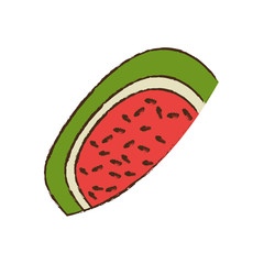 half watermelon fruit nutrition vector illustration eps 10