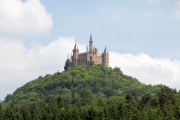 Fototapeta na wymiar Hohenzollern castle on a hill