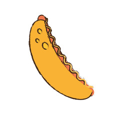 hot dog fast food picnic vector illustration eps 10