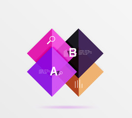 Geometric square and triangle template