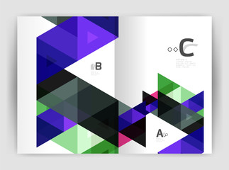 Obraz premium Modern triangle print template