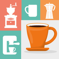 coffee cup fresh aroma poster vector illustration eps 10