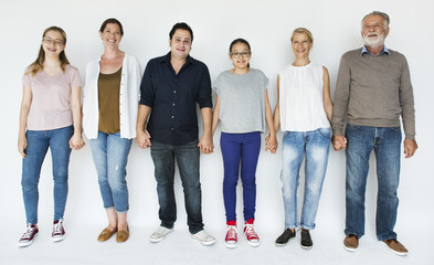 Obraz premium Group of diversity people standing together as a team