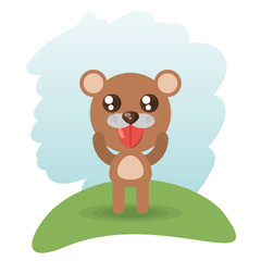 Obraz na płótnie Canvas cute bear animal wildlife vector illustration eps 10