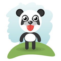 cute panda animal wildlife vector illustration eps 10