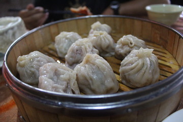 Tibetan Food Tibet Meat Soup Steamed Steam Bread Top Yak Dumpling Dumplings Circle Bowl Sauce China Qinghai Asia Asian