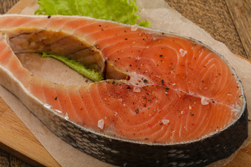 Raw salmon