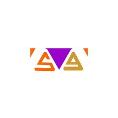 letter SA logo vector