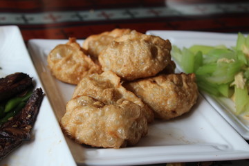 Tibetan Fried Momos, Dumplings  Amdo Tibet Qinghai China Asia
