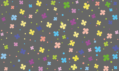 Vector background with color flowers