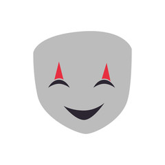 theatre mask smiling icon vector illustration graphic design