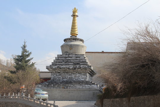 Tibetan Religious Statues Chorton in Qinghai China Amdo Tibet Asia
