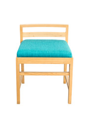 Blue modern chair isolated on white background
