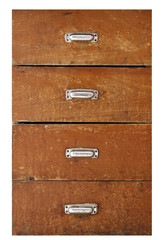 Old drawer on white background