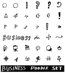 Fototapeta na wymiar Business doodles sketch vector ink.