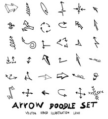 Vector hand drawn arrows set eps10