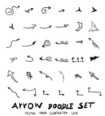 Vector hand drawn arrows set eps10