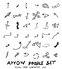 Vector hand drawn arrows set eps10