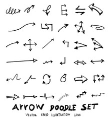 Vector hand drawn arrows set eps10