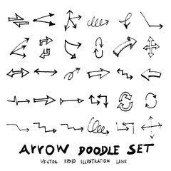 Vector hand drawn arrows set eps10