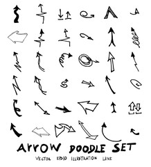 Vector hand drawn arrows set eps10