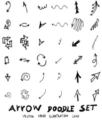 Vector hand drawn arrows set eps10