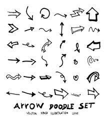 Vector hand drawn arrows set eps10