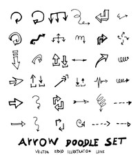 Vector hand drawn arrows set eps10