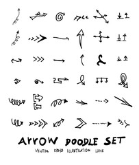 Vector hand drawn arrows set eps10