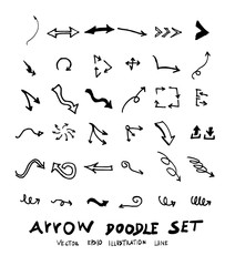 Vector hand drawn arrows set eps10