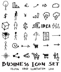 Business doodles sketch vector ink eps10