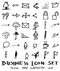 Business doodles sketch vector ink eps10