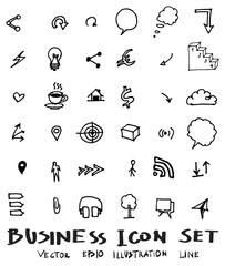 Business doodles sketch vector ink eps10