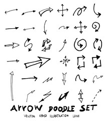 Vector hand drawn arrows set eps10